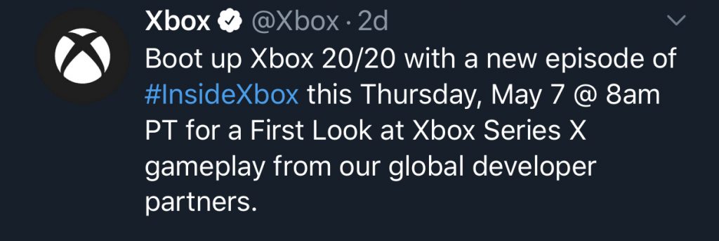 Algunos tuits con respecto al Xbox Inside que se iba a realizar dias posteriores.