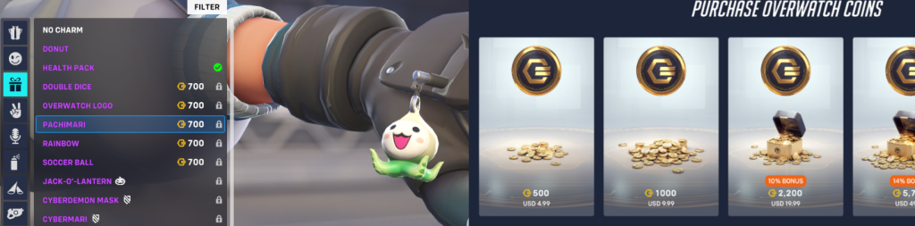 Un llavero en la vida real es más barato que uno en Overwatch 2
